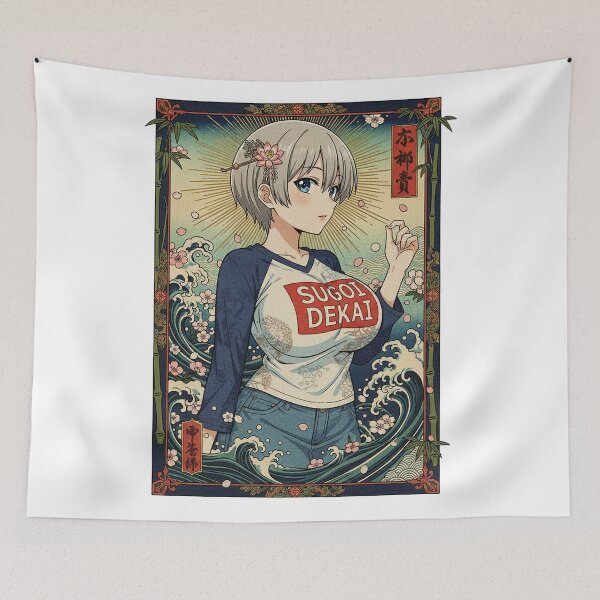 Item preview, Uzaki Hana Vintage Poster designed and sold by MadShroomPrints.