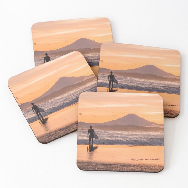 Item preview, Surfer on Chigasaki Beach with Mount Fuji designed and sold by Jordan McChesney.