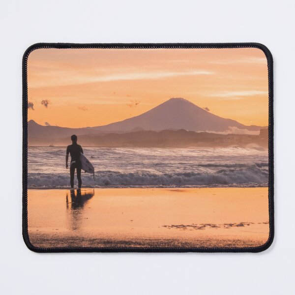 Item preview, Surfer on Chigasaki Beach with Mount Fuji designed and sold by Jordan McChesney.