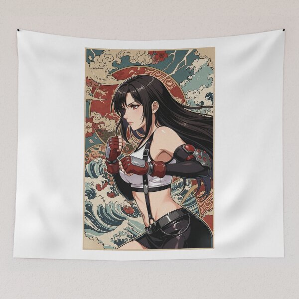 Item preview, Tifa Vintage Japanese Poster designed and sold by MadShroomPrints.