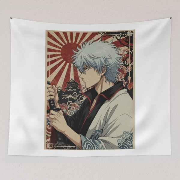 Item preview, Gintoki Vintage Japanese Poster designed and sold by MadShroomPrints.
