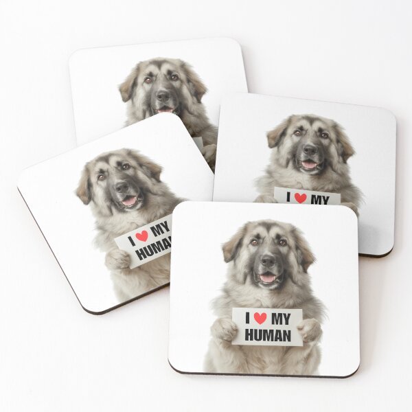 Item preview, Cute Anatolian Shepherd dog with Signboard I love my Human  designed and sold by LazyOwlStore.