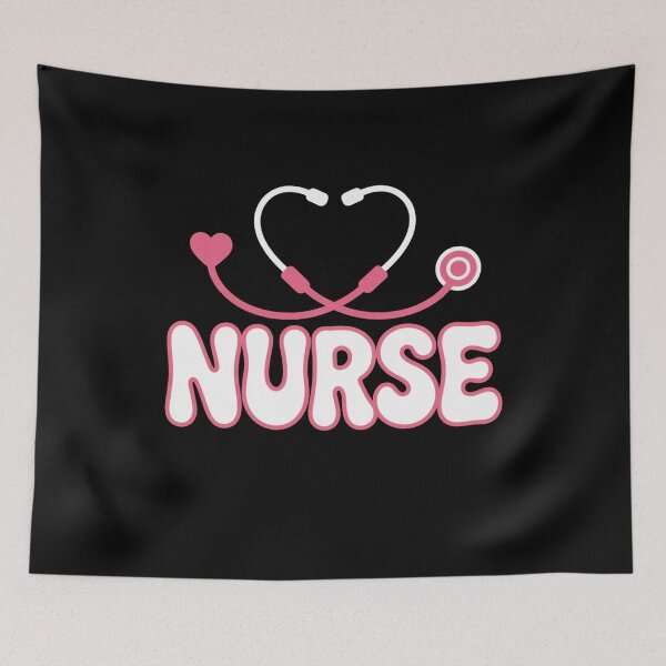 Item preview, NURSE Heart Stethoscope Cute Pink Design designed and sold by flagylART.