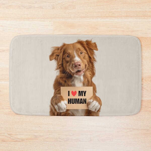 Item preview, Cute Nova Scotia Duck Tolling Retriever with Signboard I love my Human  designed and sold by LazyOwlStore.