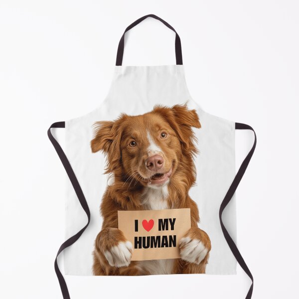Item preview, Cute Nova Scotia Duck Tolling Retriever with Signboard I love my Human designed and sold by LazyOwlStore.