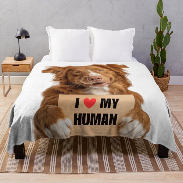 Item preview, Cute Nova Scotia Duck Tolling Retriever with Signboard I love my Human  designed and sold by LazyOwlStore.