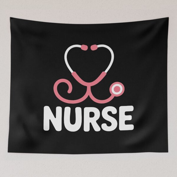 Item preview, NURSE Love Heart Stethoscope Kawaii Style designed and sold by flagylART.