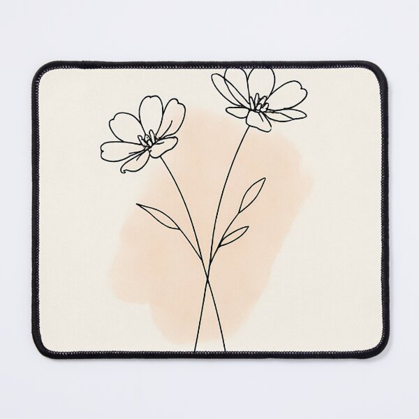 Item preview, Minimalist Wildflower Line Art Print designed and sold by PrintHausFD.