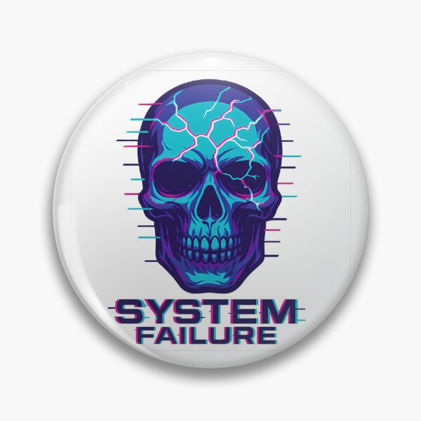 Item preview, System Failure – Glitch Skull Tech Design designed and sold by InkMalinois.