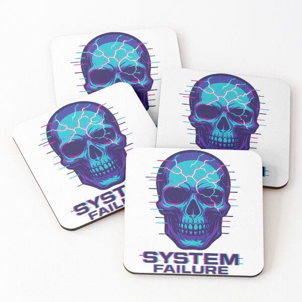 Item preview, System Failure – Glitch Skull Tech Design designed and sold by InkMalinois.