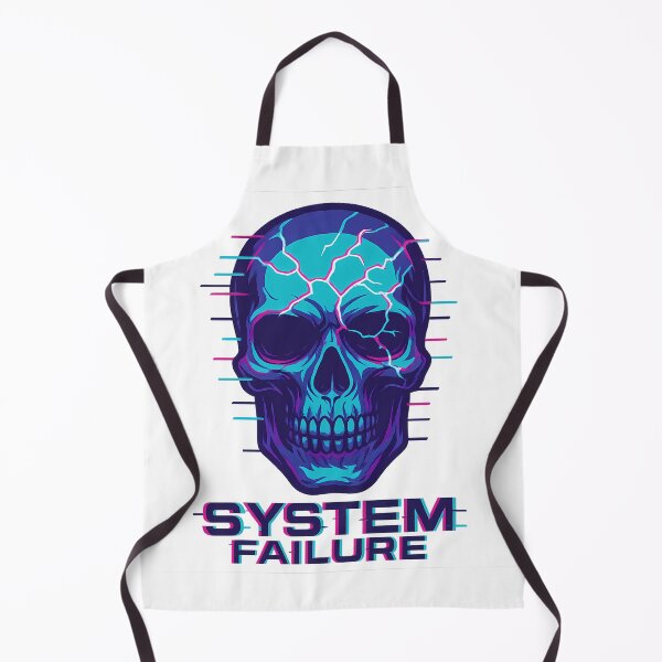 Item preview, System Failure – Glitch Skull Tech Design designed and sold by InkMalinois.