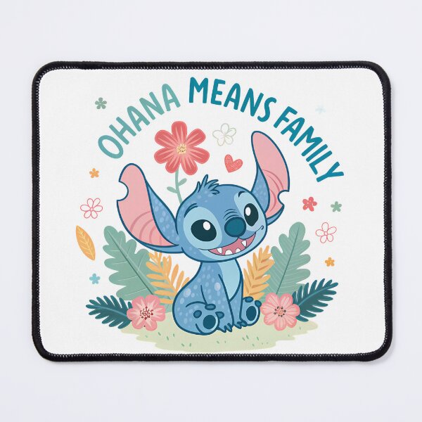 Item preview, Cute Stitch Ohana Means Family Lilo & Stitch Design with Hawaiian Flowers designed and sold by Fashvora.
