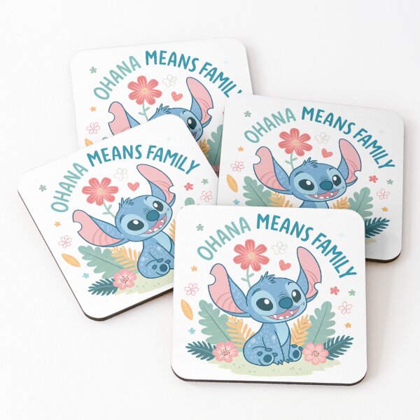 Item preview, Cute Stitch Ohana Means Family Lilo & Stitch Design with Hawaiian Flowers designed and sold by Fashvora.