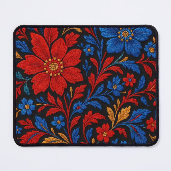 Item preview, Vivid Contrasting Floral Embroidery designed and sold by Le Pédagogue.