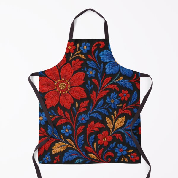 Item preview, Vivid Contrasting Floral Embroidery designed and sold by Le Pédagogue.