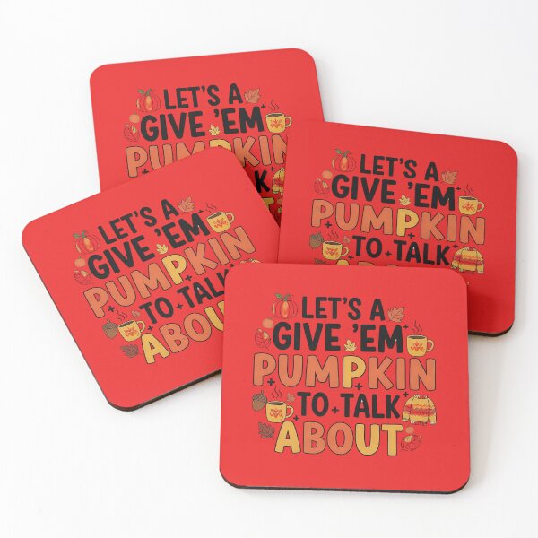 Item preview, Funny Design, "Let’s Give ’Em Pumpkin To Talk About" Holidays Thanksgiving Halloween designed and sold by StyleGuru.