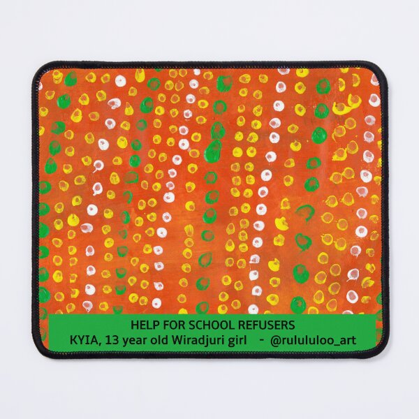 Item preview, Indigenous Orange Dot Artwork by KYIA 13 years old designed and sold by Rulululoo-Art.