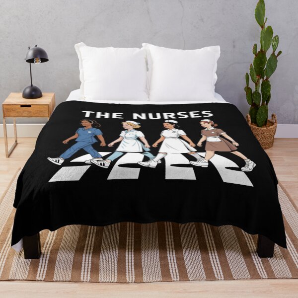 Item preview, The Nurses Abbey Road Walk Retro Tribute designed and sold by flagylART.