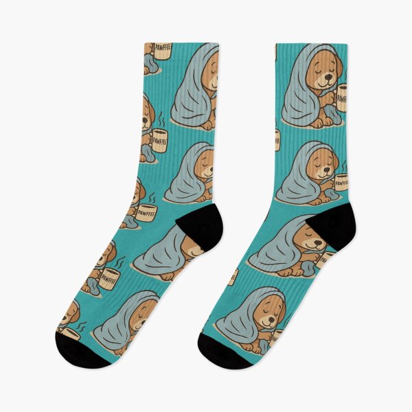 Item preview, Cozy Dog with Coffee | Silly Paws Studio designed and sold by SillyPawsStudio.