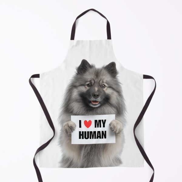 Item preview, Cute Keeshond dog with Signboard I love my Human  designed and sold by LazyOwlStore.