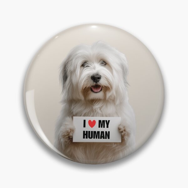 Item preview, Cute Coton de Tulear dog with Signboard I love my Human  designed and sold by LazyOwlStore.
