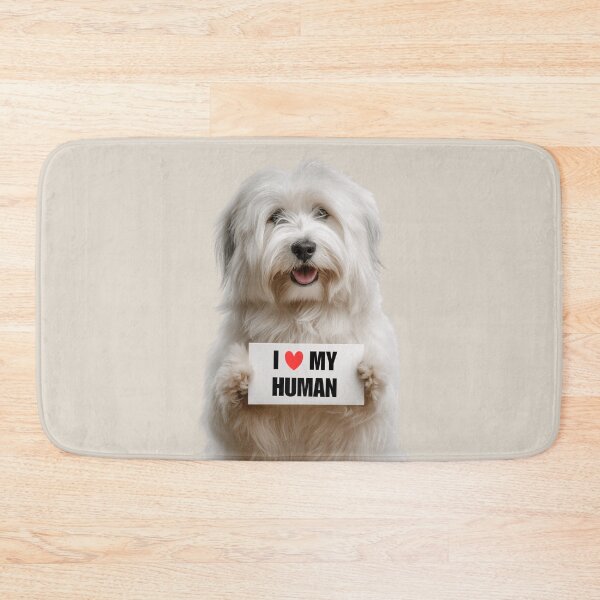 Item preview, Cute Coton de Tulear dog with Signboard I love my Human  designed and sold by LazyOwlStore.