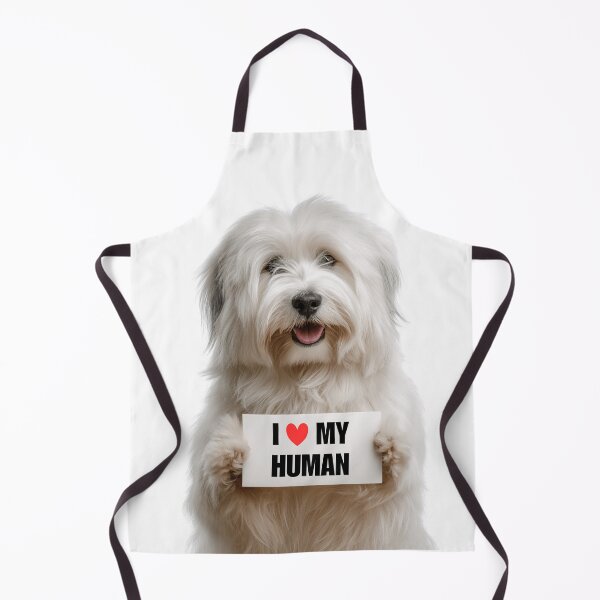 Item preview, Cute Coton de Tulear dog with Signboard I love my Human designed and sold by LazyOwlStore.