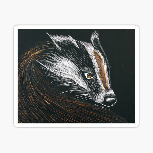 Item preview, Badger Scratchboard designed and sold by sketchetic.