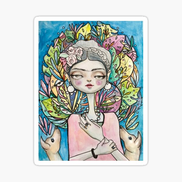 Fridas colorful life Sticker