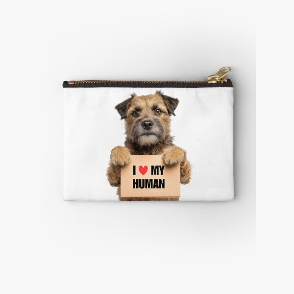 Item preview, Cute Border Terrier with Signboard I love my Human  designed and sold by LazyOwlStore.