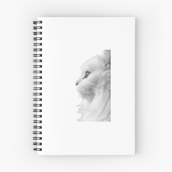 Item preview, Elegant White Fluffy Cat Profile designed and sold by PixelVibe782.
