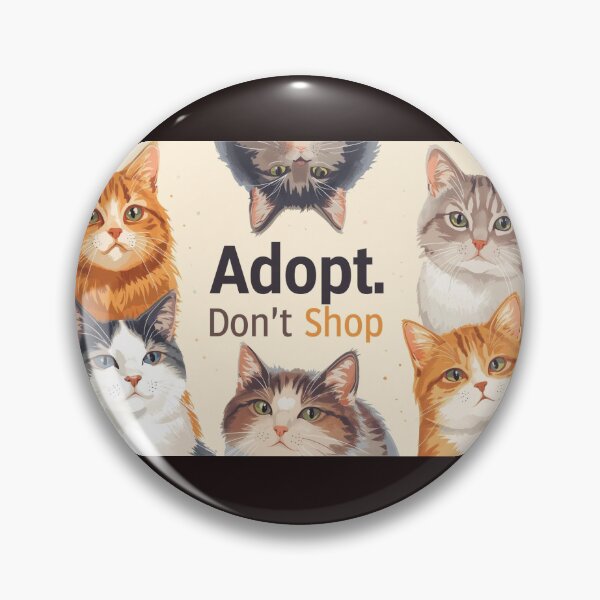 Item preview, Adopt don't shop cats designed and sold by Heavens Light.