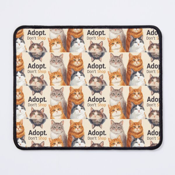Item preview, Adopt don't shop cats designed and sold by Heavens Light.