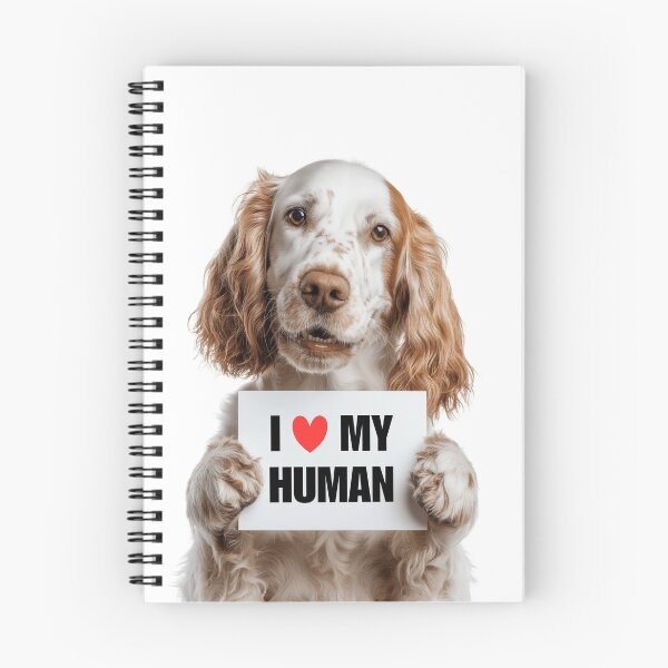 Item preview, Cute English Setter dog with Signboard I love my Human  designed and sold by LazyOwlStore.