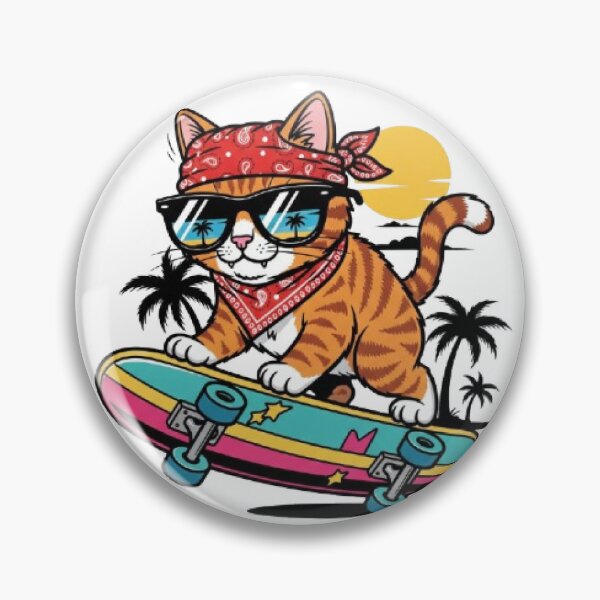 Item preview, Skater cat designed and sold by inkflair2.
