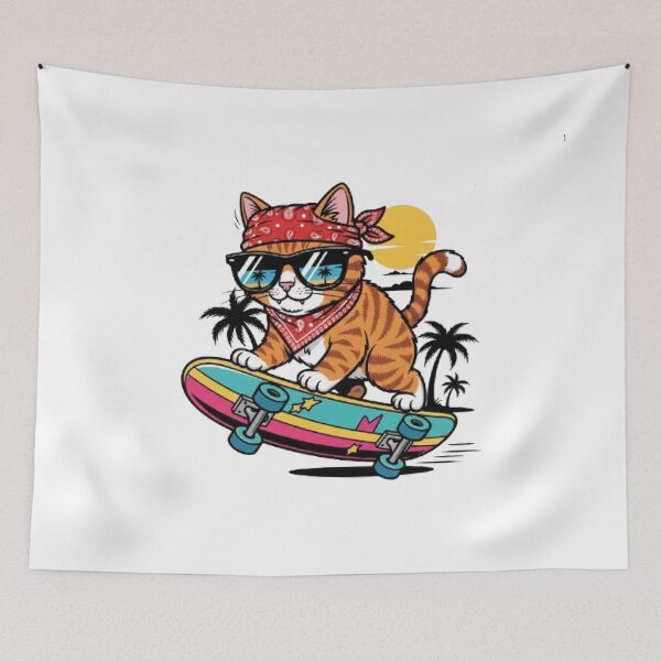 Item preview, Skater cat designed and sold by inkflair2.