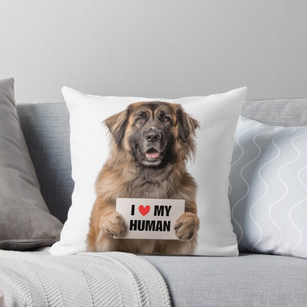 Item preview, Cute Leonberger dog with Signboard I love my Human  designed and sold by LazyOwlStore.