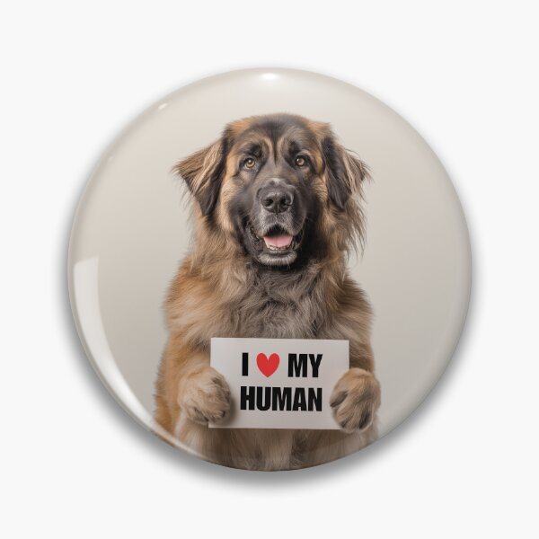 Item preview, Cute Leonberger dog with Signboard I love my Human  designed and sold by LazyOwlStore.