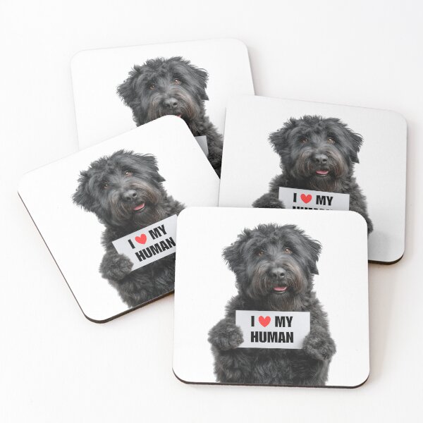 Item preview, Cute Bouvier des Flandres dog with Signboard I love my Human  designed and sold by LazyOwlStore.
