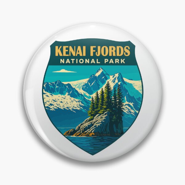 Item preview, Kenai Fjords National Park Retro Glacier Ocean Sticker designed and sold by Ismeal Von.