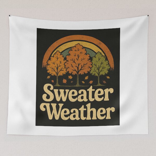 Item preview, Sweater Weather – Vintage Autumn Trees Retro Fall T-Shirt Design designed and sold by RonBear-Designs.
