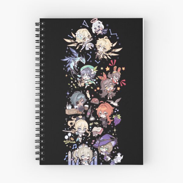 Artikelvorschau, Genshin Impact Chibi-Charaktere versammeln sich entworfen und verkauft von KTRArtFashion.