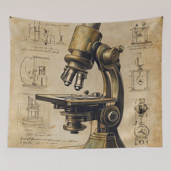 Item preview, Antique Microscope Illustration – Vintage Scientific Study designed and sold by Antik by Schulz.