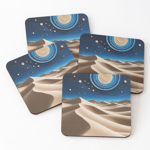 Item preview,  Desert Dreams – Paper Art Style Starry Night Over Sand Dunes designed and sold by TandooriLive.