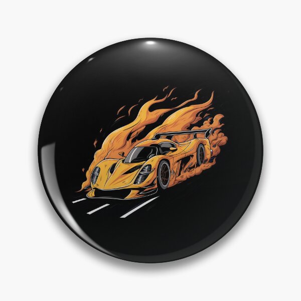 Item preview, Car Racing Illustration – Fast Sports Car with Fire Speed Design designed and sold by shaswag.