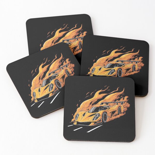 Item preview, Car Racing Illustration – Fast Sports Car with Fire Speed Design designed and sold by shaswag.