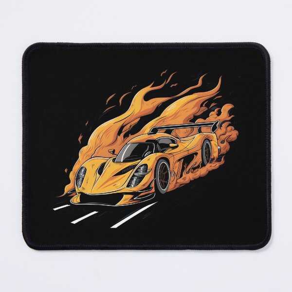 Item preview, Car Racing Illustration – Fast Sports Car with Fire Speed Design designed and sold by shaswag.