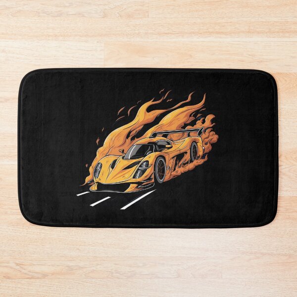 Item preview, Car Racing Illustration – Fast Sports Car with Fire Speed Design designed and sold by shaswag.