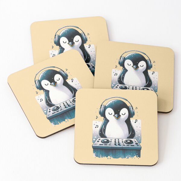 Item preview, DJ Penguin: Beats and Feathers designed and sold by MoxisWatercolor.
