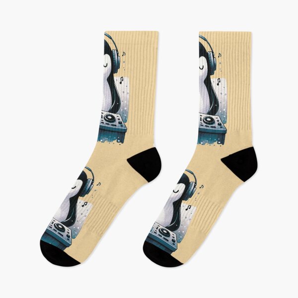 Item preview, DJ Penguin: Beats and Feathers designed and sold by MoxisWatercolor.